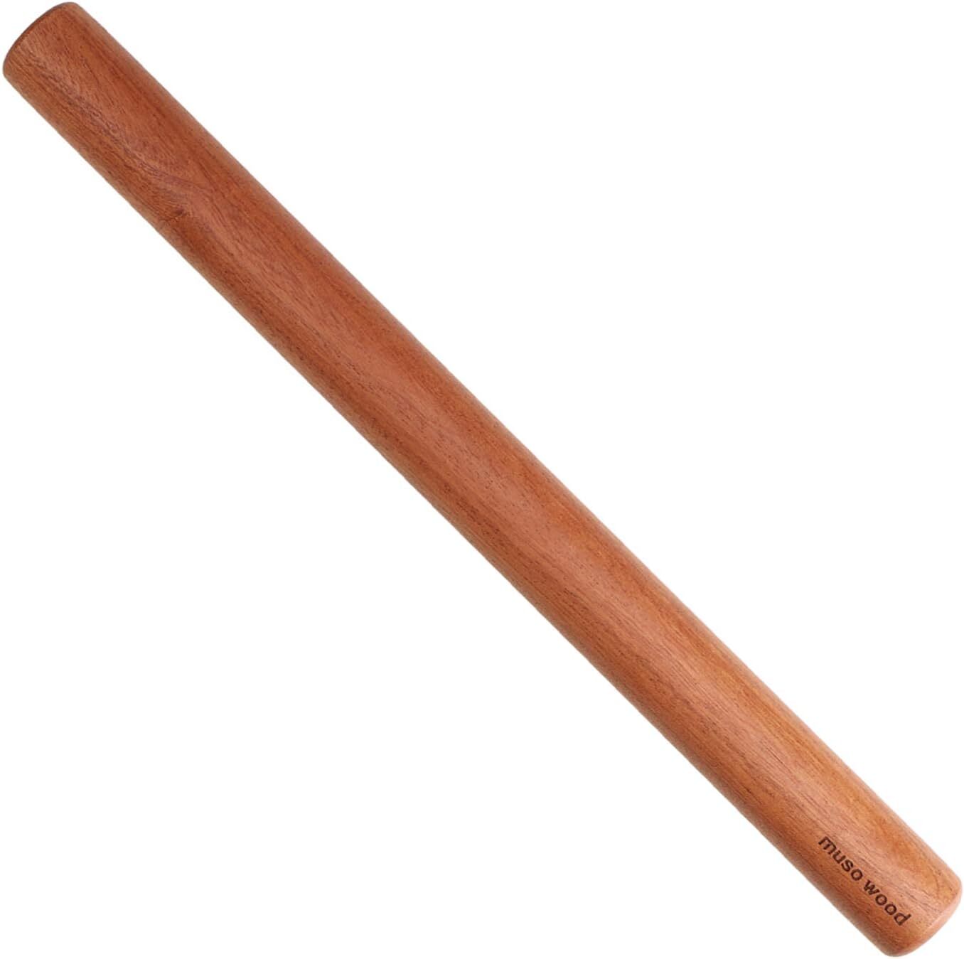 Sapele Wooden Dowel Rolling Pin for BakingTapered Roller for Fondant Pie Crus...
