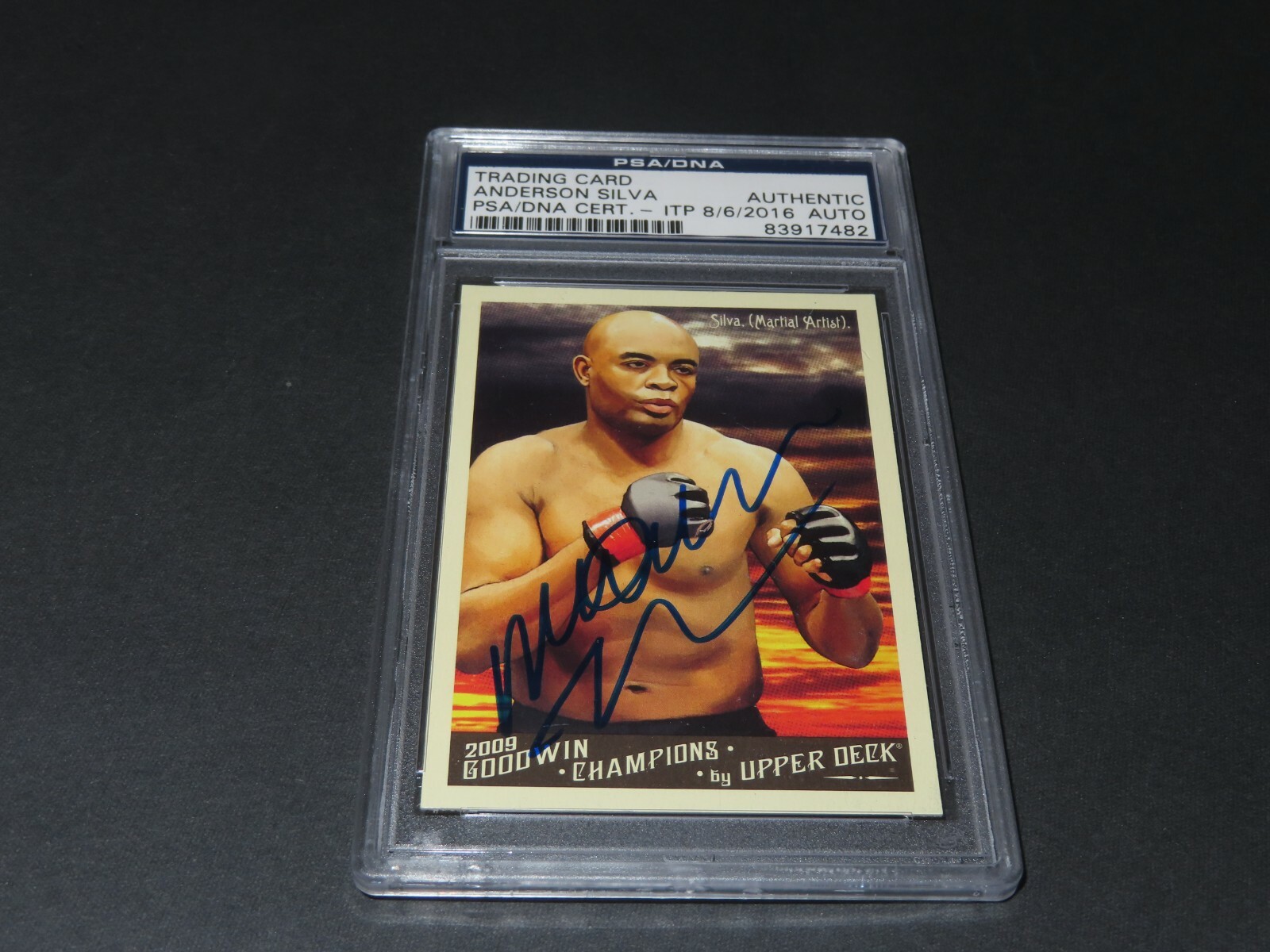 Anderson Silva Signed 2009 Upper Deck Goodwin Champions Card #53 PSA/DNA COA 1A