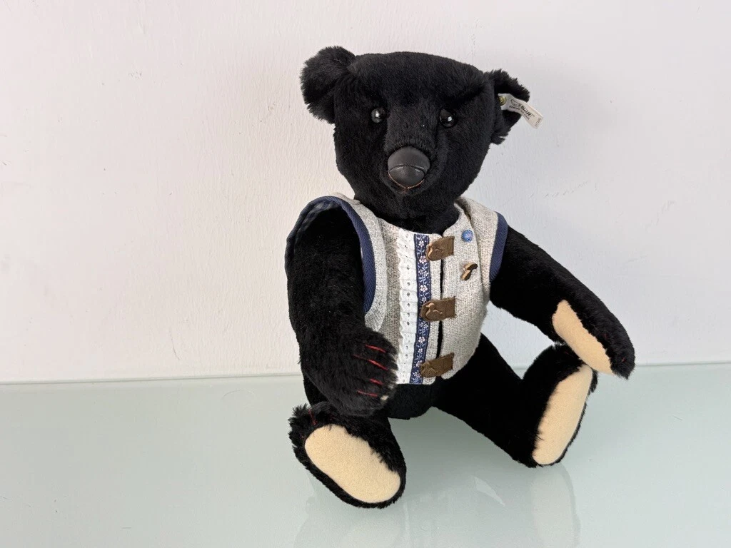 Peluche enregistrable Ours noir Onyx 40 cm chez Marie-Bambel