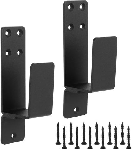 2-Pack Door Barricade Brackets For 2x4 Lumber | Home Security Reinforcement For Inward/Outward Swinging Doors