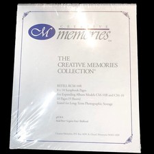 Creative Memories 8x10 White ruled Scrapbook Pages 10 pages 5 sheets RCM-10R