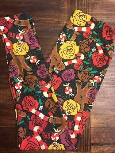 LuLaRoe LEGGINGS OS GINGERBREAD MAN 