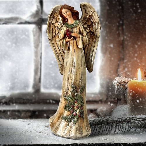 Regency Angel Holding Cardinal Christmas Figure 12" for sale online eBay