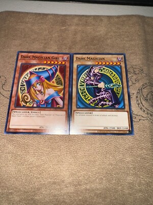 YUGIOH TCG: DARK MAGICIAN + DARK MAGICIAN GIRL - 2 CARD SET - LDK2 YGLD COMMON | eBay