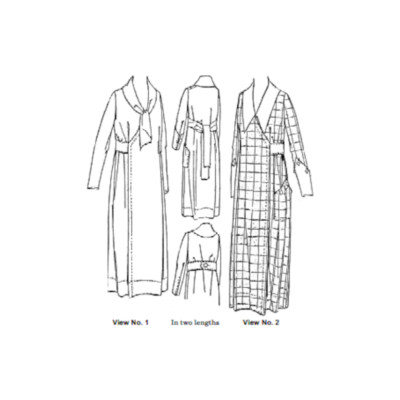 Past Patterns 7986 - Early 1920s One-Piece House Dress Sewing Pattern bust 37''