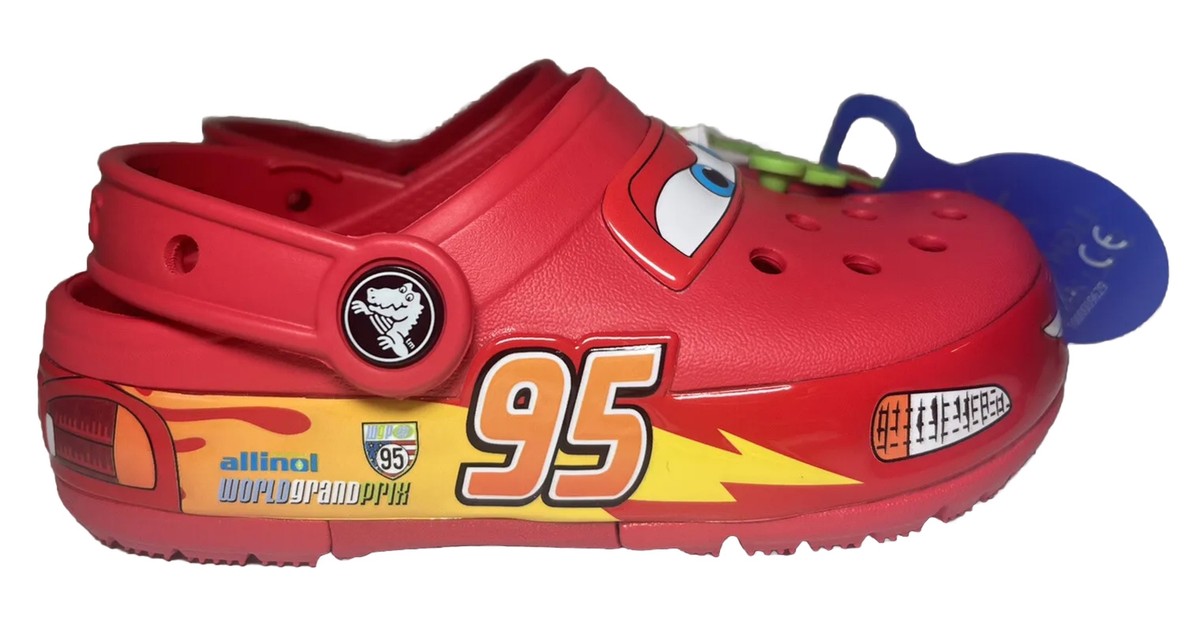 Crocs Lightning McQueen Kids 12 Clog Disney Pixar Cars Red Size