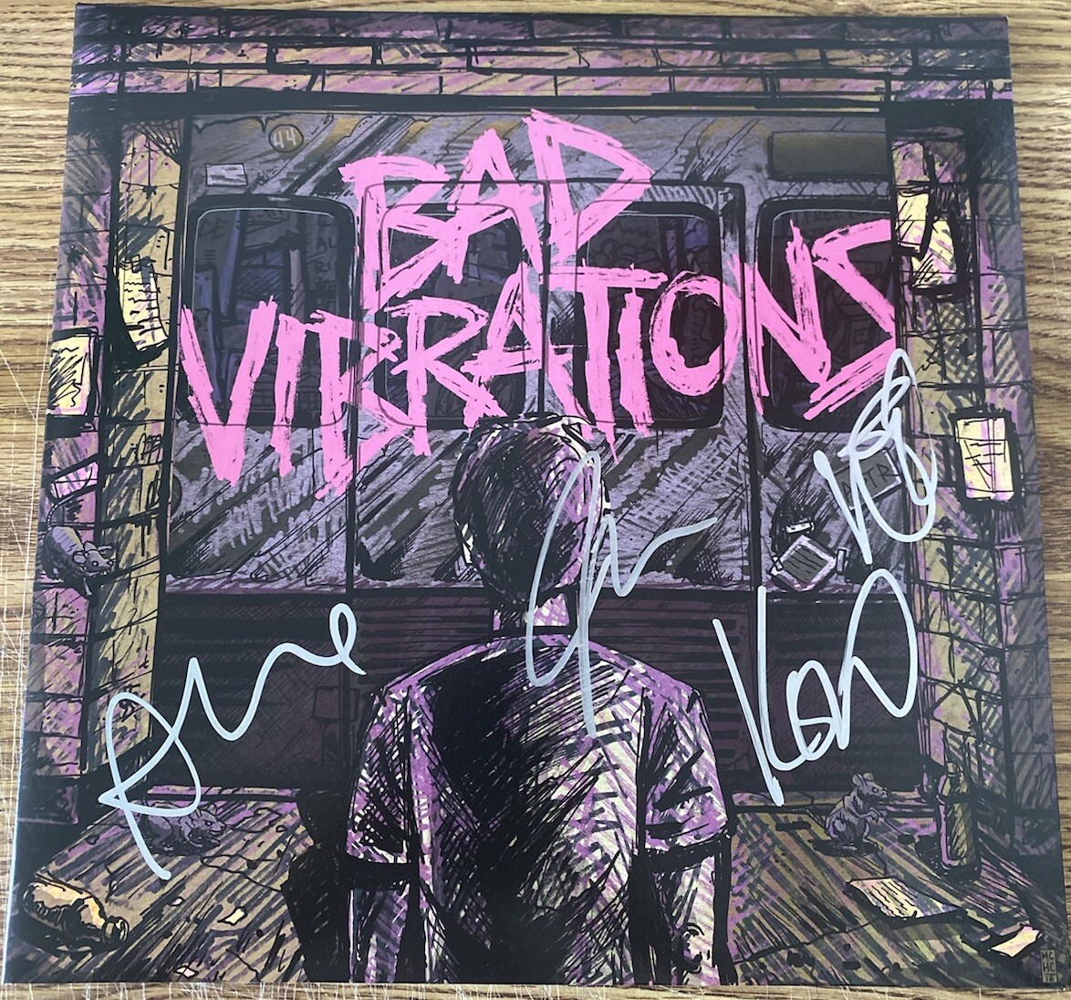 A Day To Remember Autographed Bad Vibrations Vinyl COMPLETED