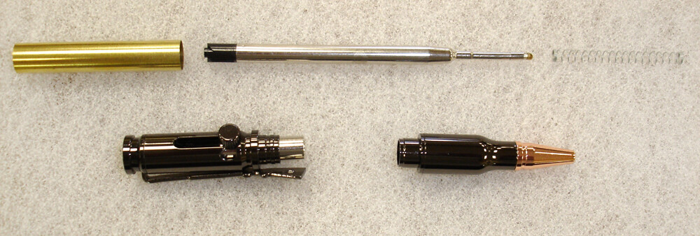CHARNWOOD Penturning PENLLGM Lock n Load Bullet Pen - Gun Metal