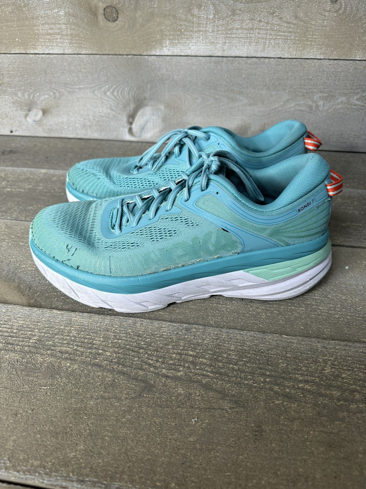 Hoka One One Bondi 7 Aquarelle Running Shoes in Size 10