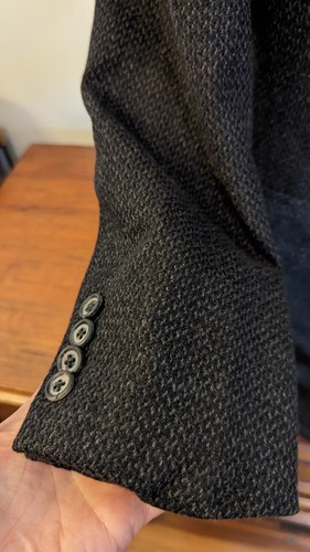 Vintage MARCUS Neiman Marcus 41R Black Sport Coat Cashmere? USA Jacket Blazer - Picture 4 of 8
