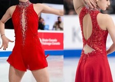 Figure Skating Dress Women's / Girls' Ice Skating Dress red