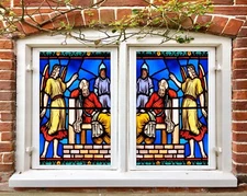 3D People A581 Window Film Print Sticker Cling Stained Glass UV Sinsin