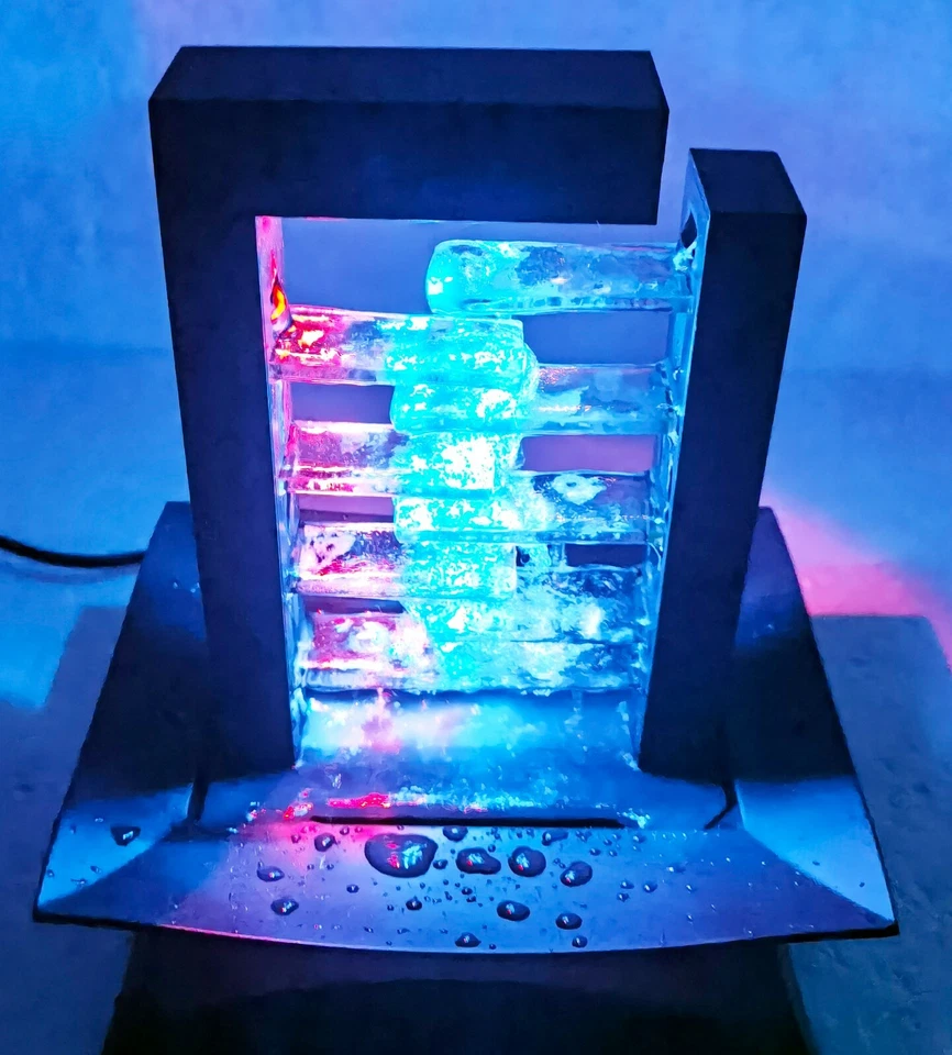 HoMedics WFL-GLS Enviroscape Vidrio Niveles Iluminado Fuente de Relajación Foto 2 de 4