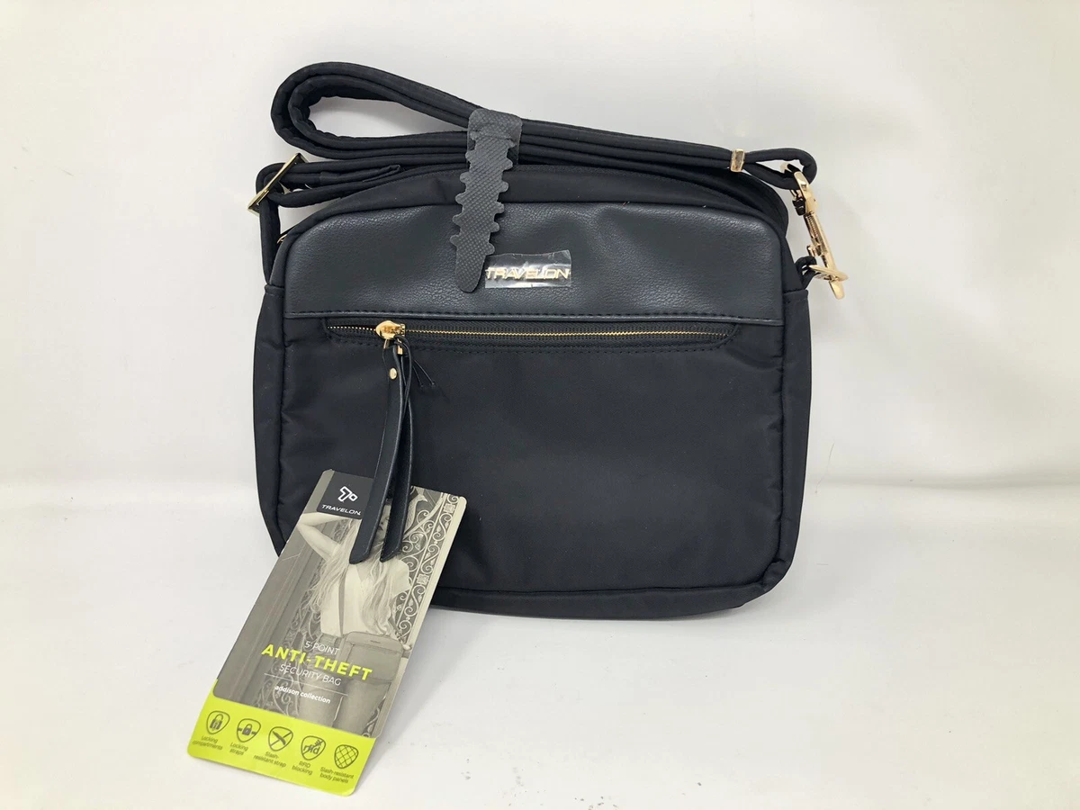 Travelon Addison Anti Theft Small Crossbody Bag Black