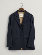 Women’s Gant Jersey Blazer Evening Blue Size 10 Rrp £265 #t9