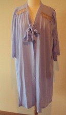 Shadowline rhapsody 3/4 Sleeve 41" Coat/Robe Style 77140 Blue and soft peach