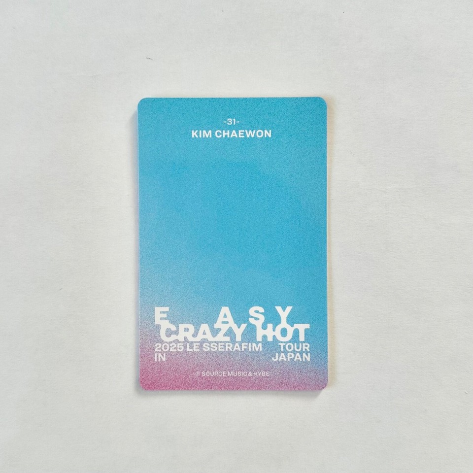Tarjeta Fotográfica Aleatoria De LE SSERAFIM EASY CRAZY HOT TOUR JAPAN - PC De Chaewon, Nueva