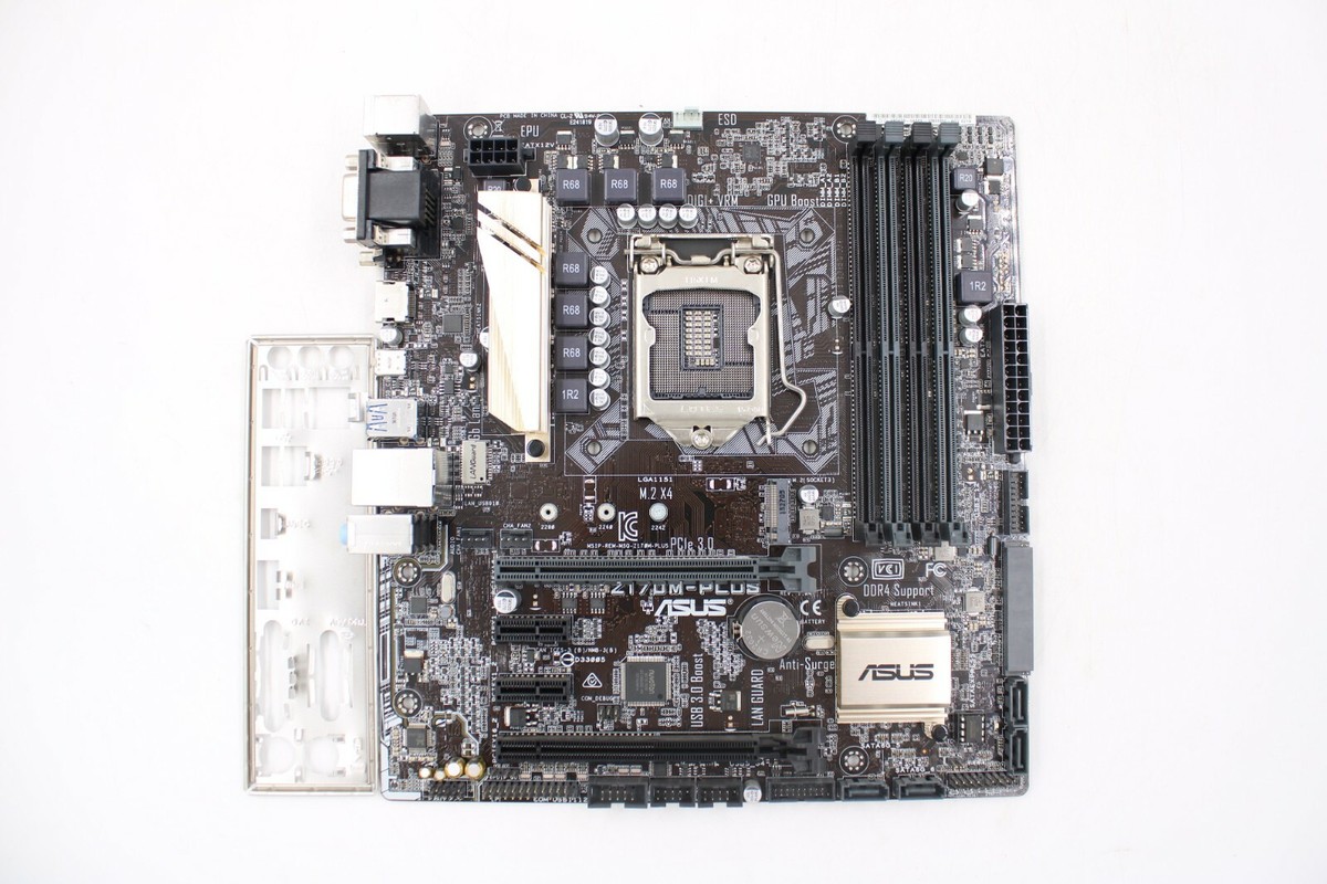 Asus Z170M-PLUS LGA 1151 DDR4 Micro ATX Desktop Motherboard w/IO