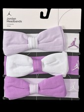 Nike Jordan Headbands Infant Girls Headband Stretchy 3 Pack Jordan Logo New