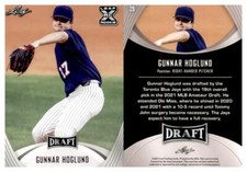 2021 Leaf Draft #29 Gunnar Hoglund Oakland Athletics Prospect Card