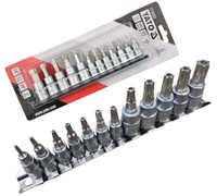 "Torx SteckschlüSsel Satz 12-Tlg 1/4'' +3/8\" Innen Torx NüSse Set Nuss Mit Loch"