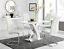 thumbnail 157 - ATLANTA 4 White High Gloss Chrome Dining Table and 4 Faux Leather Dining Chairs