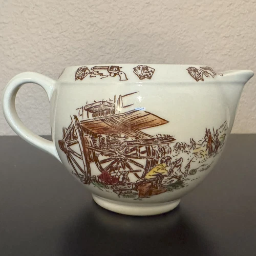Vernon Kilns Winchester 73 Frontier Days Creamer Original Vintage Rare