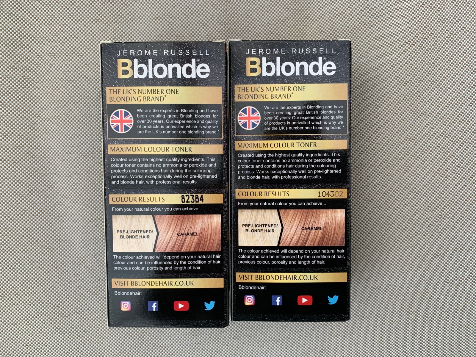 2 x Jerome Russell Bblonde Maximum Hair Colour Toner CARAMEL 75ml Non