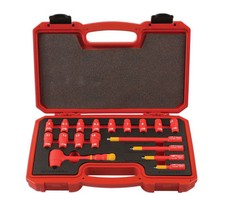 INSULATED VDE CERTIFICATED 1/4 SOCKET SET EXTENSION RATCHET TOOL KIT - SUPERB!!