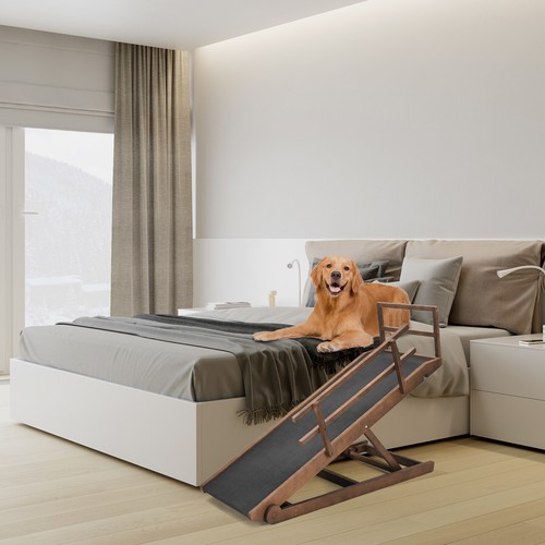 Rampa para perro para cama coche sofá camión plegable mascota rampa escaleras traje perro pequeño y grande - Imagen 42 de 54