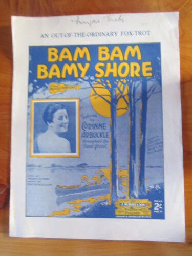 VINTAGE SHEET MUSIC BAM BAM BAMY SHORE FOX-TROT GREAT **** MUST SEE - Foto 1 di 1