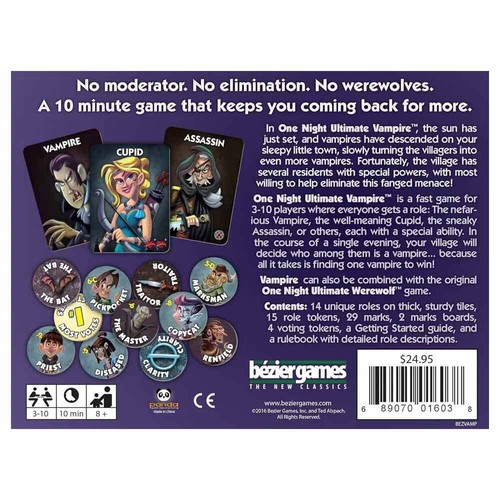 One Night Ultimate Vampire Card Game Party Game Perfect For Halloween New Sealed - Picture 10 of 10