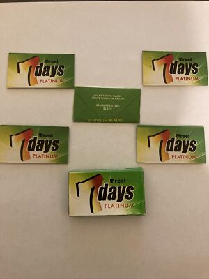 5 Double Edge Razor Blades, Treet 7 Days Platinum Blades
