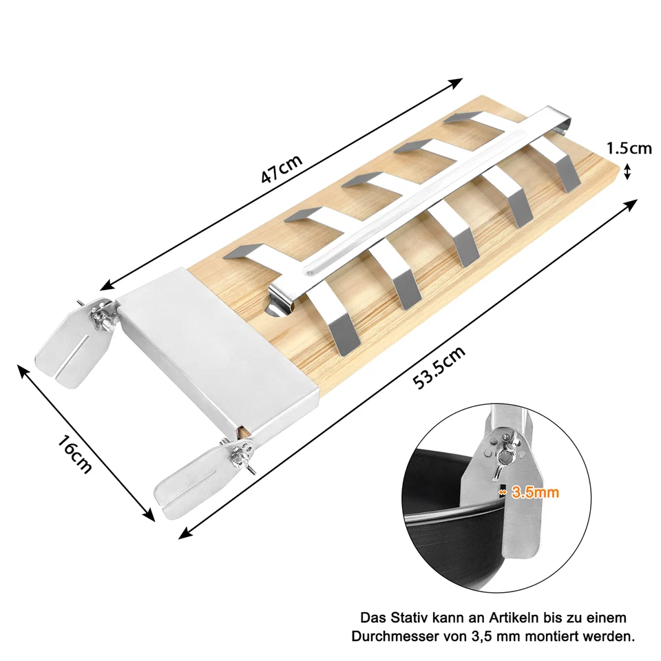 2er Set Flammlachsbrett BBQ Flammlachs Halterungen Feuerschalen mit Lachsbrett - Bild 2 von 4