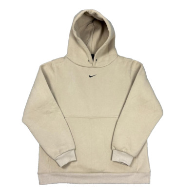 Vintage Nike Centre Swoosh Hoodie Travis Scott Beige Cream