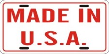 MADE IN THE USA METAL - ALUMINUM LICENSE PLATE AUTO TAG #1053 - NEW