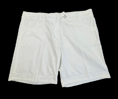 SUZANNE GRAE Shorts Plus Size White Denim 4 Pockets BNWT Size 18