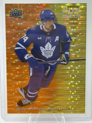 2023-24 Upper Deck Allure Color Flow Orange Yellow #CF24 Auston Matthews /199