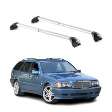 Dachträger für Mercedes C Klasse S202 S203 S204 Kombi 1993-2000 100kg Alu Silber Dachträger für Mercedes C Klasse S202 S203 S204 Kombi 1993-2000 100kg Alu Silber
