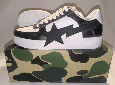 A Bathing Ape Bape Sta OS #1 M1 Black Color Camo Low Top Sneakers Size 13