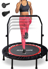 Folding Fitness Indoor Exercise Workout Rebounder Trampoline with Handle 40/48