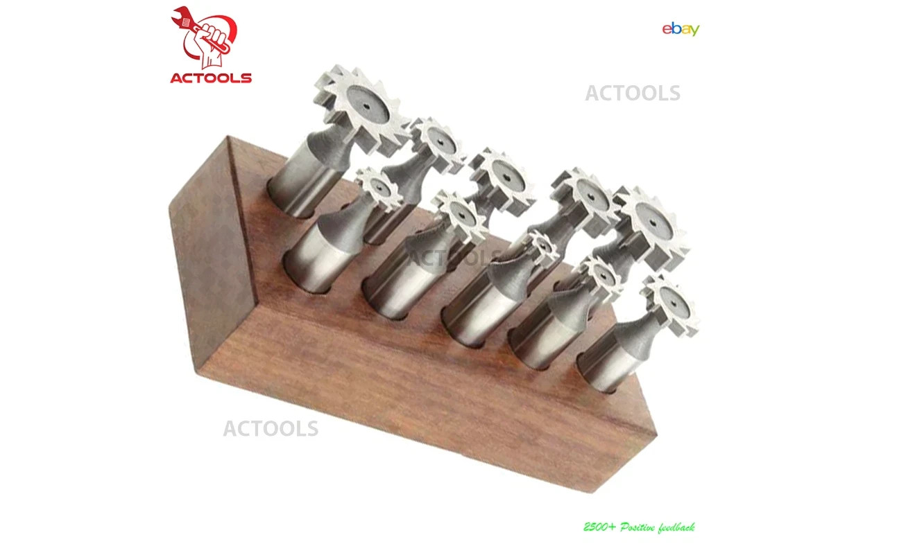 Fraises à clavettes Woodruff ACTOOLS jeu de 10 pièces contre les rainures imprécises