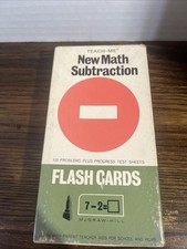 Vintage Teach Me New Math Subtraction Flash Cards