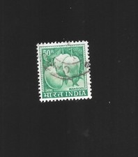 INDIA 1965 DEFINITIVES 50P BLUE GREEN MANGOES - USED  NH