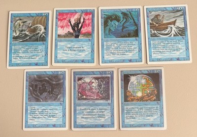 7x Blue 4x U | 3x C - MTG  - REVISED (3rd) -   1994 NM zB Energy Flux