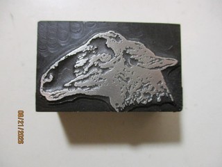 Printing Letterpress Printer Type Block Sheep Head Print Cut