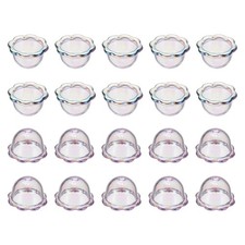 20 Pcs Bell Flower Beads, Acrylic Flower Caps Bead, Purple