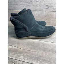 Sorel Nakiska NL3389-011 Womens US 11 Bootie Black Suede Fur Trim Snow Boots