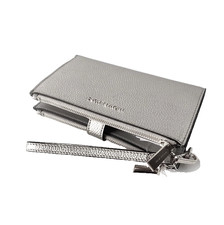 MICHAEL KORS Clutch Portemonnaie JET SET DBL Zip Wristlet silver