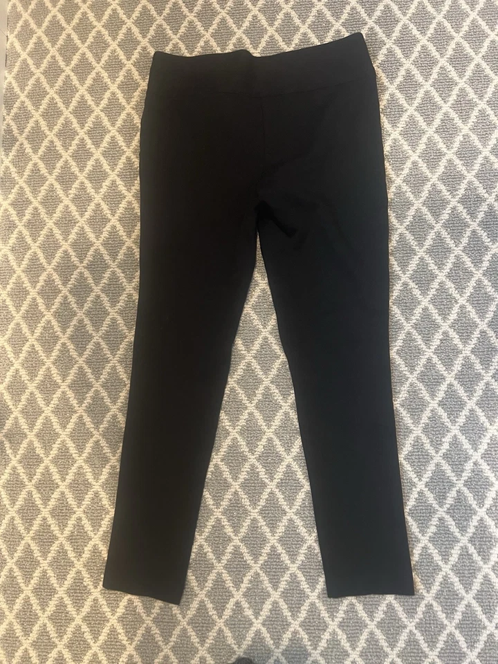 Pantalones de rayón suaves negros cintura elástica INC International Concepts Petite 6P nuevos sin etiquetas Foto 2 de 4